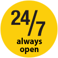 Open 24/7